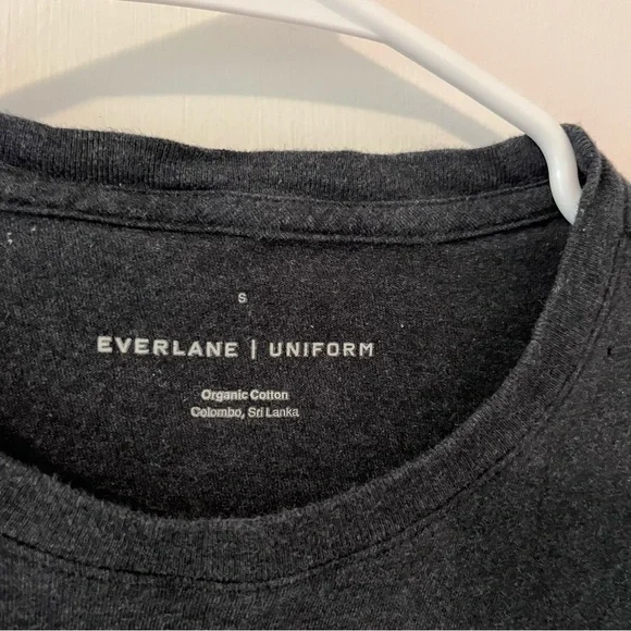 Everlane Organic Cotton Charcoal Crew Neck Uniform T-Shirt Small - Picture 3 of 10